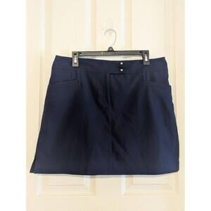 Izod Golf Skort Womens 12 Navy ALine ButtonClosure Pockets Athletic Gorpcore